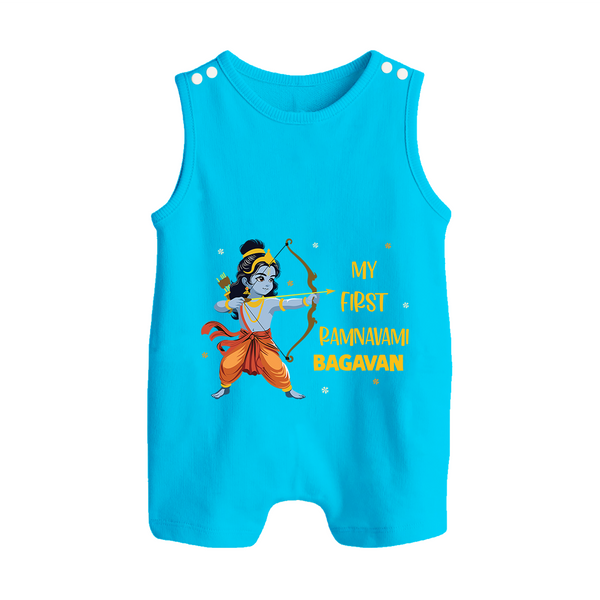 Ram Navami First Festival Baby Romper suit - SKY BLUE - 0 - 5 Months Old (Chest 18")