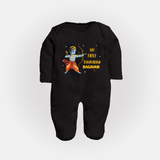 Ram Navami First Festival Baby Fullbody suit - BLACK - New Born (Chest 7.5")
