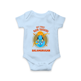 First Ram Navami Devotional Baby Romper - BABY BLUE - New Born (Chest 14")