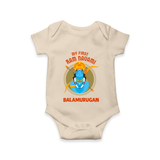 First Ram Navami Devotional Baby Romper - IVORY - New Born (Chest 14")