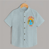 My First Ram Navami - A Celebration Of Virtue And Valor With Our Customized Shirt For kids With Name - ARCTIC BLUE - 0 - 6 Months Old (Chest 23")