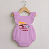 My First Ramnavami – Personalized Romper Frock - BABY PINK - 0 - 3 Months Old (Chest 19")