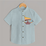 My First Ram Navami - Showered In The Blessings Of Lord Rama With Our Customized Shirt For kids With Name - ARCTIC BLUE - 0 - 6 Months Old (Chest 23")