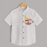My First Ram Navami - Showered In The Blessings Of Lord Rama With Our Customized Shirt For kids With Name - WHITE - 0 - 6 Months Old (Chest 23")