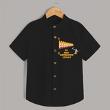 My First Ram Navami - Showered In The Blessings Of Lord Rama With Our Customized Shirt For kids With Name - BLACK - 0 - 6 Months Old (Chest 23")