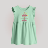 Hindi Ram Navami First Festival Baby Frock - MINT GREEN - 0 - 3 Months Old (Chest 17")
