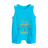 Hindi Ram Navami First Festival Baby Romper suit - SKY BLUE - 0 - 5 Months Old (Chest 18")