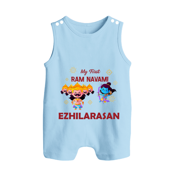 Ram Navami First Celebration Baby Romper suit - BABY BLUE - 0 - 5 Months Old (Chest 18")