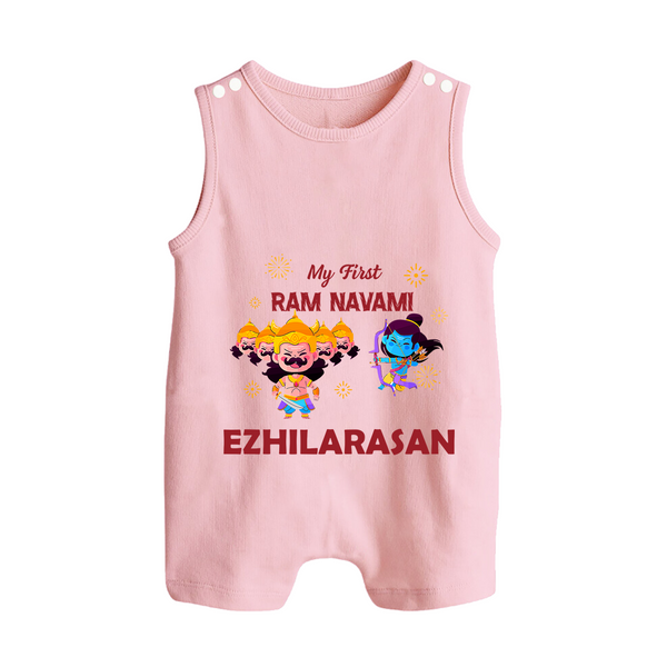 Ram Navami First Celebration Baby Romper suit - BABY PINK - 0 - 5 Months Old (Chest 18")