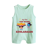 Ram Navami First Celebration Baby Romper suit - MINT GREEN - 0 - 5 Months Old (Chest 18")