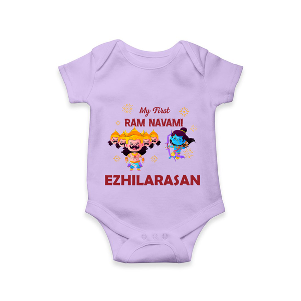 Ram Navami First Celebration Baby Romper - LILAC - New Born (Chest 14")