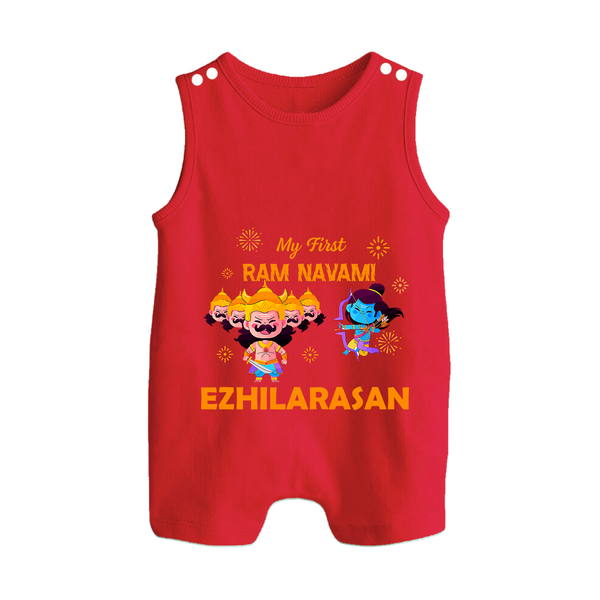 Ram Navami First Celebration Baby Romper suit - RED - 0 - 5 Months Old (Chest 18")