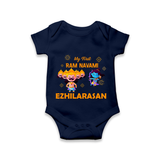 Ram Navami First Celebration Baby Romper - NAVY BLUE - New Born (Chest 14")