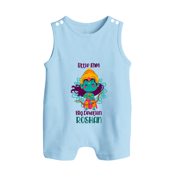 Little Ram Big Devotion – Personalized Kids Romper suit - BABY BLUE - 0 - 5 Months Old (Chest 18")