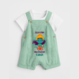 Little Ram Big Devotion – Personalized Kids Dungaree - MINT GREEN - 0 - 5 Months Old (Chest 18")