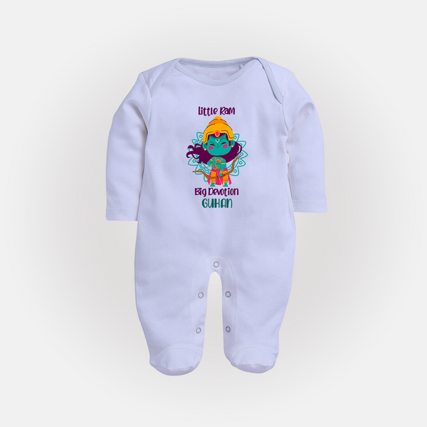Little Ram Big Devotion – Personalized Kids Fullbody suit - BABY BLUE - New Born (Chest 7.5")