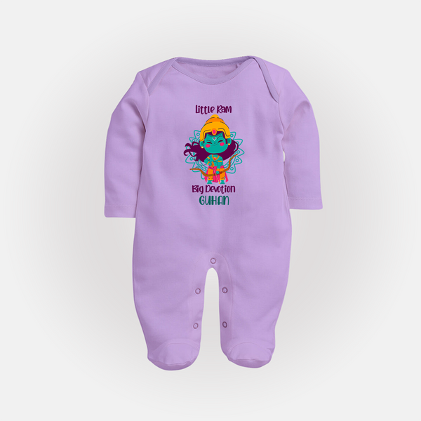 Little Ram Big Devotion – Personalized Kids Fullbody suit - LILAC - New Born (Chest 7.5")