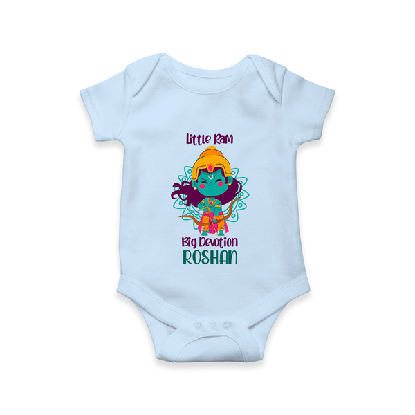 Little Ram Big Devotion – Personalized Kids Romper - BABY BLUE - New Born (Chest 14")