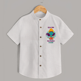 Little Ram, Big Devotion - Customized Ram Themed Shirt For Kids With Name - WHITE - 0 - 6 Months Old (Chest 23")