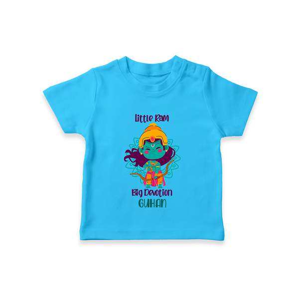 Little Ram Big Devotion – Personalized Kids T-Shirt - SKY BLUE - 0-5 Months Old (Chest 17")
