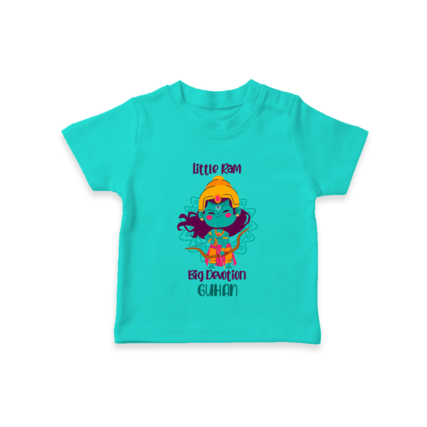 Little Ram Big Devotion – Personalized Kids T-Shirt - TEAL - 0-5 Months Old (Chest 17")