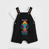 Little Ram Big Devotion – Personalized Kids Dungaree - BLACK - 0 - 5 Months Old (Chest 18")