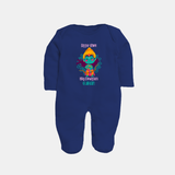 Little Ram Big Devotion – Personalized Kids Fullbody suit - NAVY BLUE - New Born (Chest 7.5")