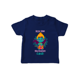 Little Ram Big Devotion – Personalized Kids T-Shirt - NAVY BLUE - 0-5 Months Old (Chest 17")