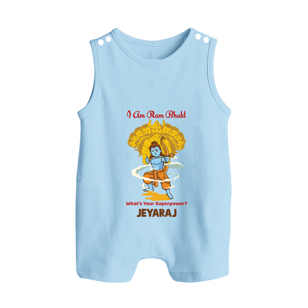 I Am Ram Bhakt – What’s Your Superpower? Kids Romper suit - BABY BLUE - 0 - 5 Months Old (Chest 18")