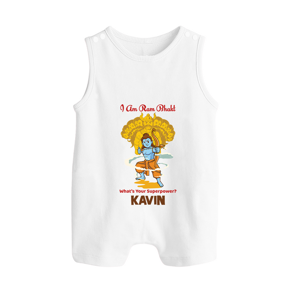 I Am Ram Bhakt – What’s Your Superpower? Kids Romper suit - WHITE - 0 - 5 Months Old (Chest 18")