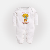 I Am Ram Bhakt – What’s Your Superpower? Kids Fullbody suit - WHITE - New Born (Chest 7.5")