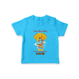 I Am Ram Bhakt, What's Your Super Power T-Shirt | Custom T-Shirt for Ram Bhakt - SKY BLUE - 0-5 Months Old (Chest 17")