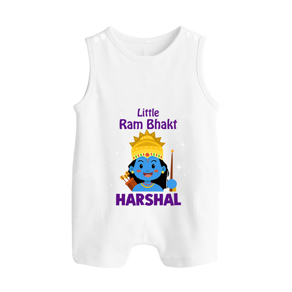 Little Ram Bhakt Romper Suit | Personalized Romper Suit for Your Little Ram Bhakt - WHITE - 0 - 5 Months Old (Chest 18")