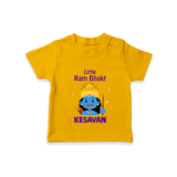 Little Ram Bhakt Personalized Kids T-Shirt - CHROME YELLOW - 0-5 Months Old (Chest 17")