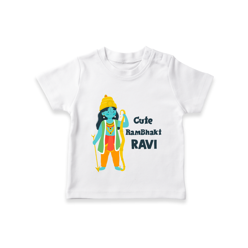 Cute Ram Bhakt T-Shirt | Custom T-Shirt for Ram Bhakt Celebration - WHITE - 0-5 Months Old (Chest 17")