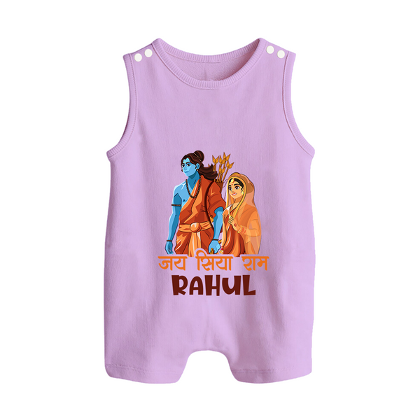 Victory to Sita and Ram Romper Suit | Personalized Romper Suit for Ram Jayanti - LILAC - 0 - 5 Months Old (Chest 18")