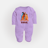 Jai Siya Ram Personalized Kids Fullbody suit - LILAC - New Born (Chest 7.5")