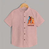 Jai Siya Ram Personalized Kids Shirt - PEACH - 0 - 6 Months Old (Chest 23")