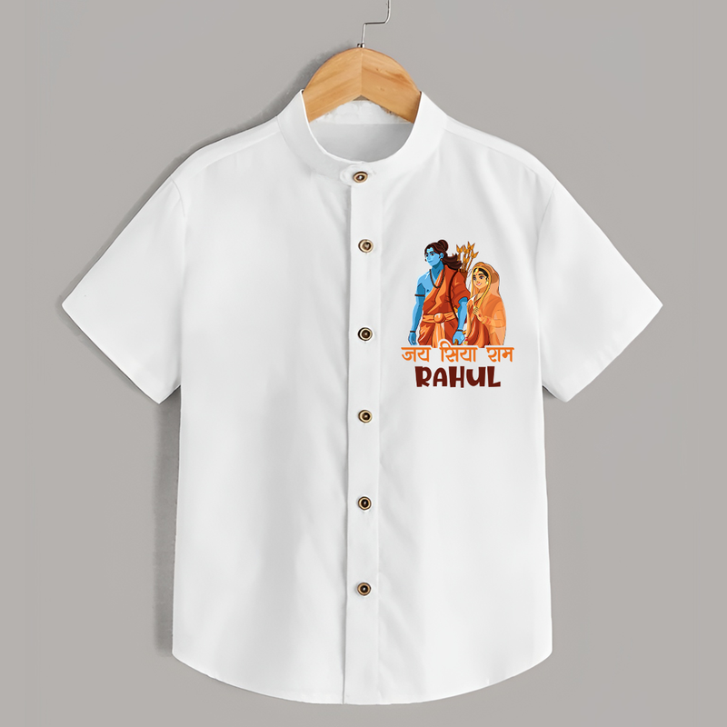 Victory to Sita and Ram Shirt | Personalized Shirt for Ram Jayanti - WHITE - 0 - 6 Months Old (Chest 23")