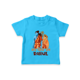 Jai Siya Ram Personalized Kids T-Shirt - SKY BLUE - 0-5 Months Old (Chest 17")