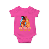 Jai Siya Ram Personalized Kids Romper - HOT PINK - New Born (Chest 14")