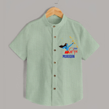 Jai Shri Ram Devotional Kids Shirt - MINT GREEN - 0 - 6 Months Old (Chest 23")
