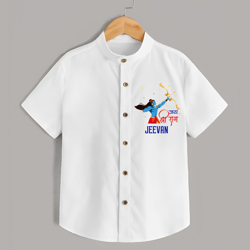 Victory to Lord Ram Shirt | Custom Shirt for Ram Bhakt - WHITE - 0 - 6 Months Old (Chest 23")