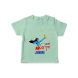 Victory to Lord Ram T-Shirt | Custom T-Shirt for Ram Bhakt - MINT GREEN - 0-5 Months Old (Chest 17")