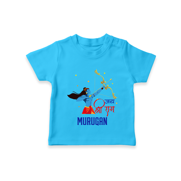 Jai Shri Ram Devotional Kids T-Shirt - SKY BLUE - 0-5 Months Old (Chest 17")