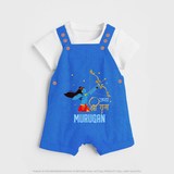 Jai Shri Ram Devotional Kids Dungaree - COBALT BLUE - 0 - 5 Months Old (Chest 18")
