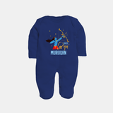 Jai Shri Ram Devotional Kids Fullbody suit - NAVY BLUE - New Born (Chest 7.5")