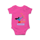 Jai Shri Ram Devotional Kids Romper - HOT PINK - New Born (Chest 14")