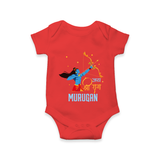 Jai Shri Ram Devotional Kids Romper - RED - New Born (Chest 14")