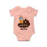 Ayodhya Ke Raja Shri Ramchandra Ki Jai Kids Romper - PEACH - New Born (Chest 14")